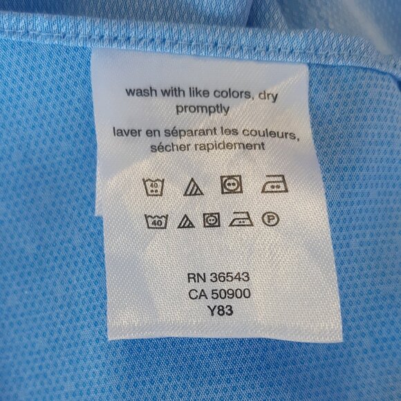 Calvin Klein SZ 16.5 Regular Fit Light Blue 100% Cotton Men's Button Up Shirt - Picture 6 of 13